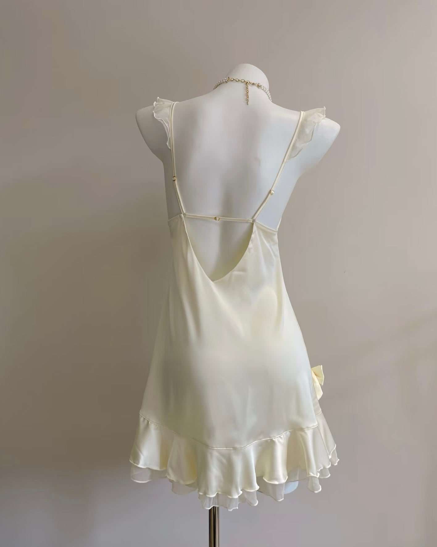 Emmie Satin Nightie in Butter Yellow