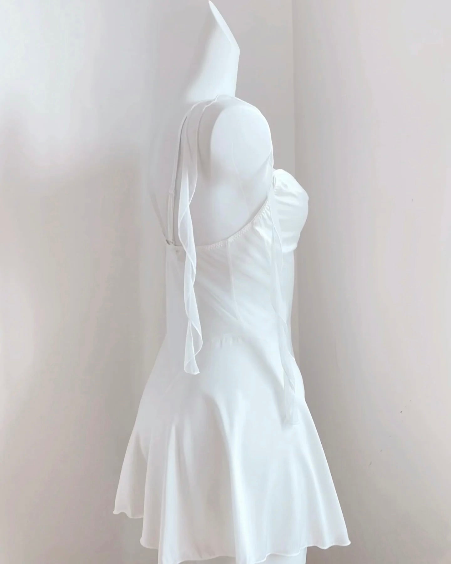 Freya Satin Nightie in White