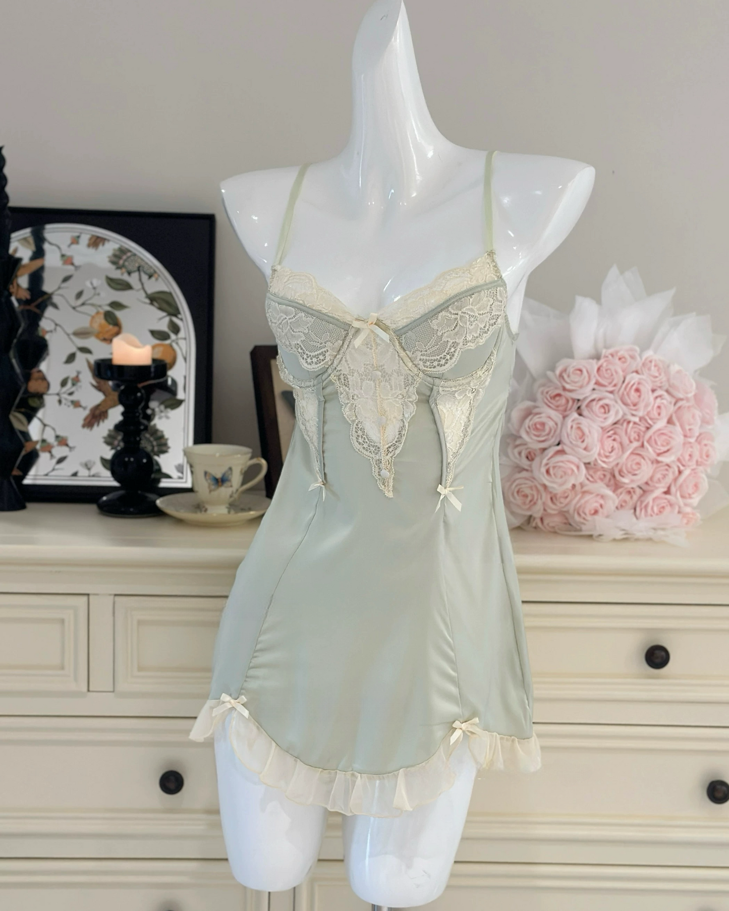 Angelique Underwire Nightie in Green