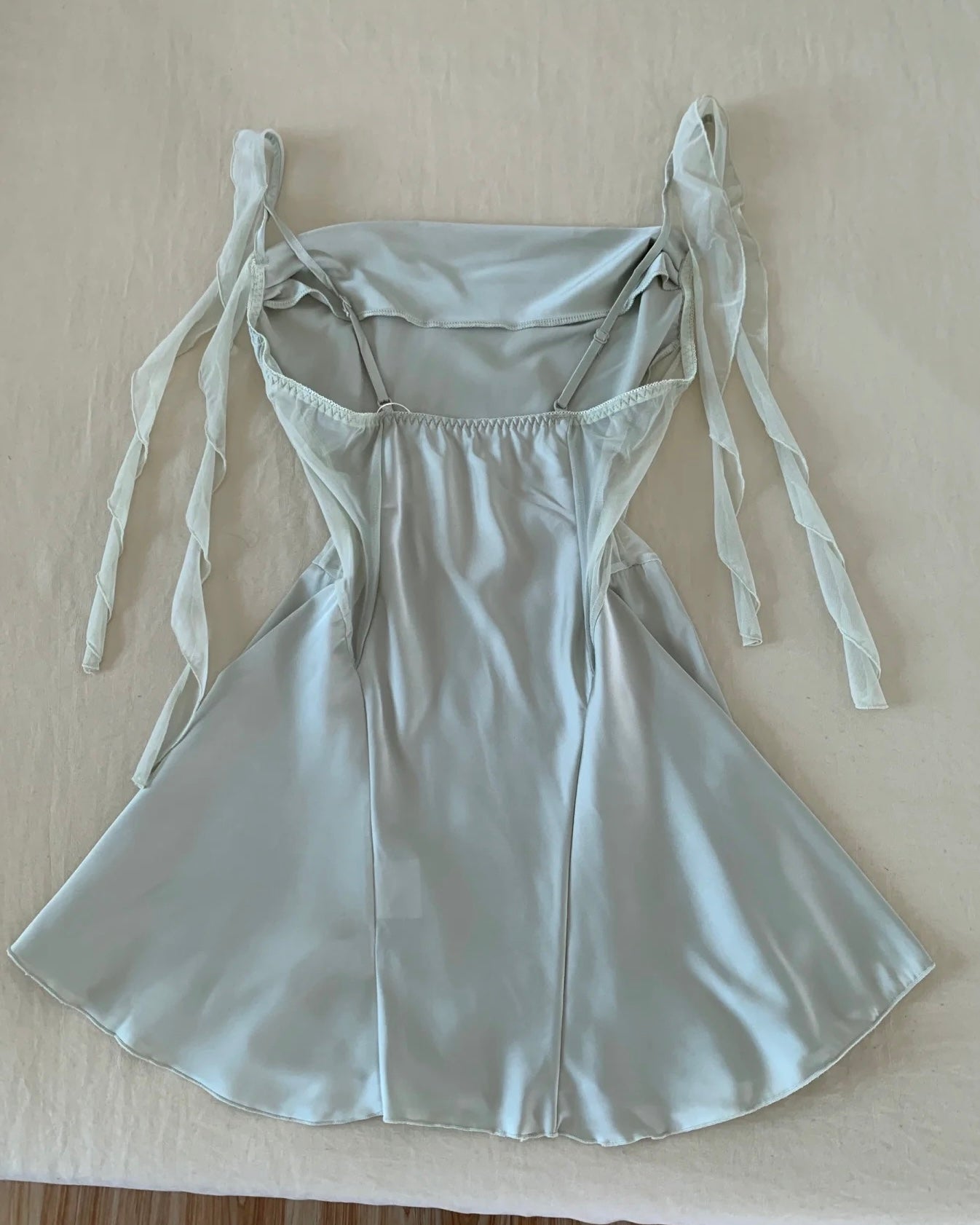 Freya Satin Nightie in Green