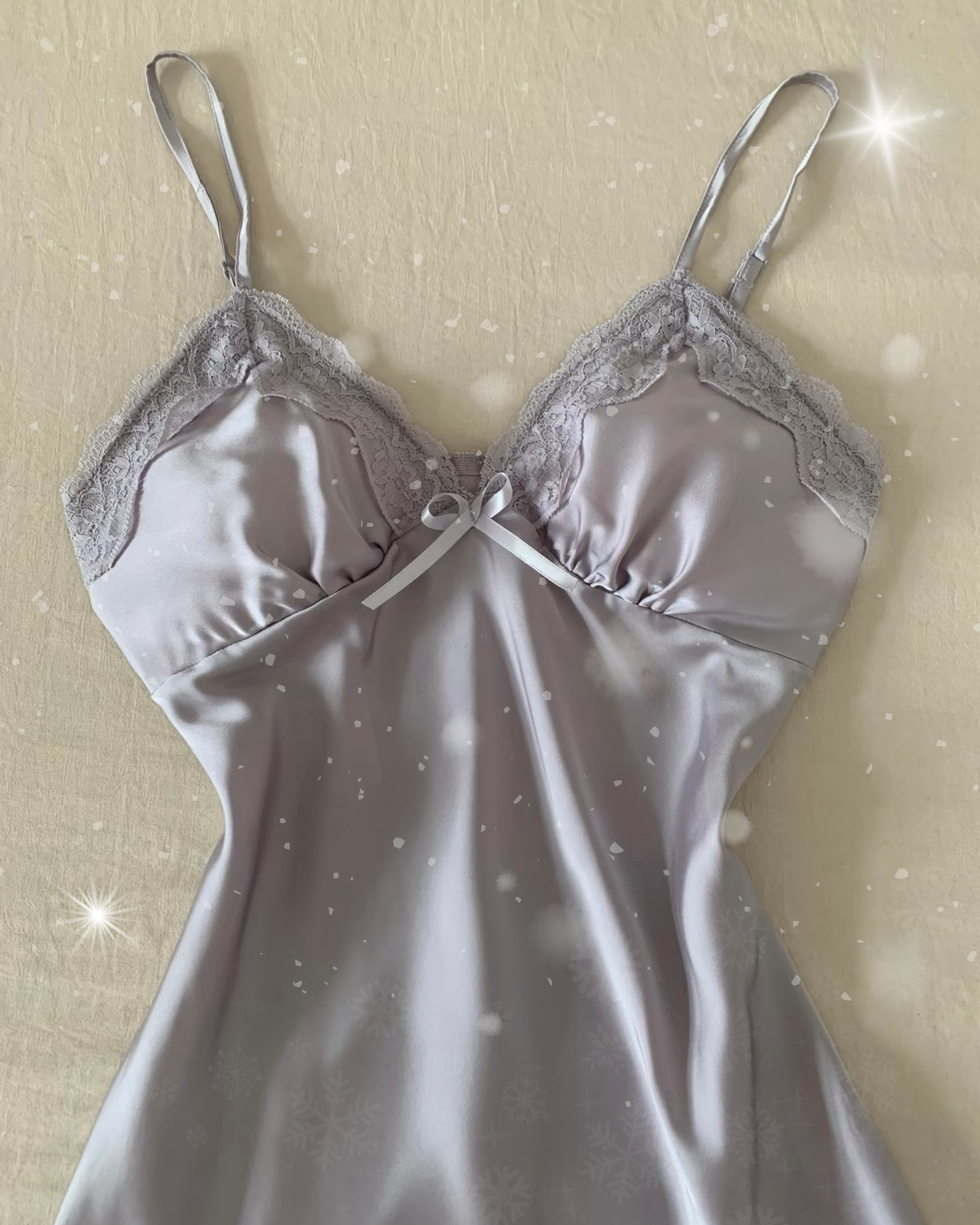 Lisette Satin Nightie in Purple