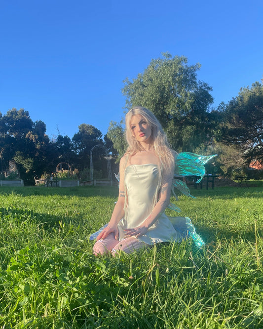 Freya Satin Nightie in Green