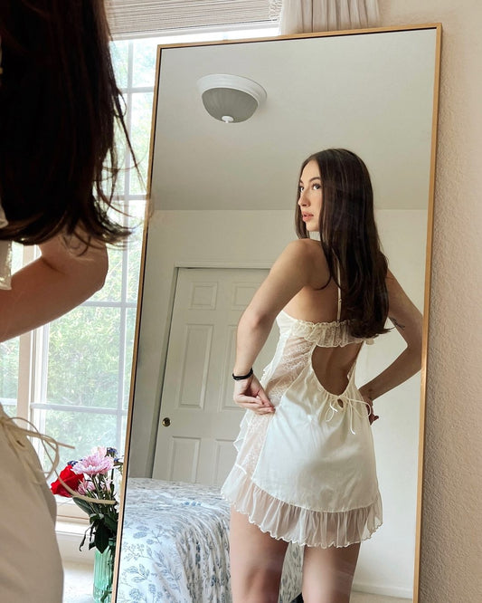 Cinta Satin Nightie in Butter Yellow