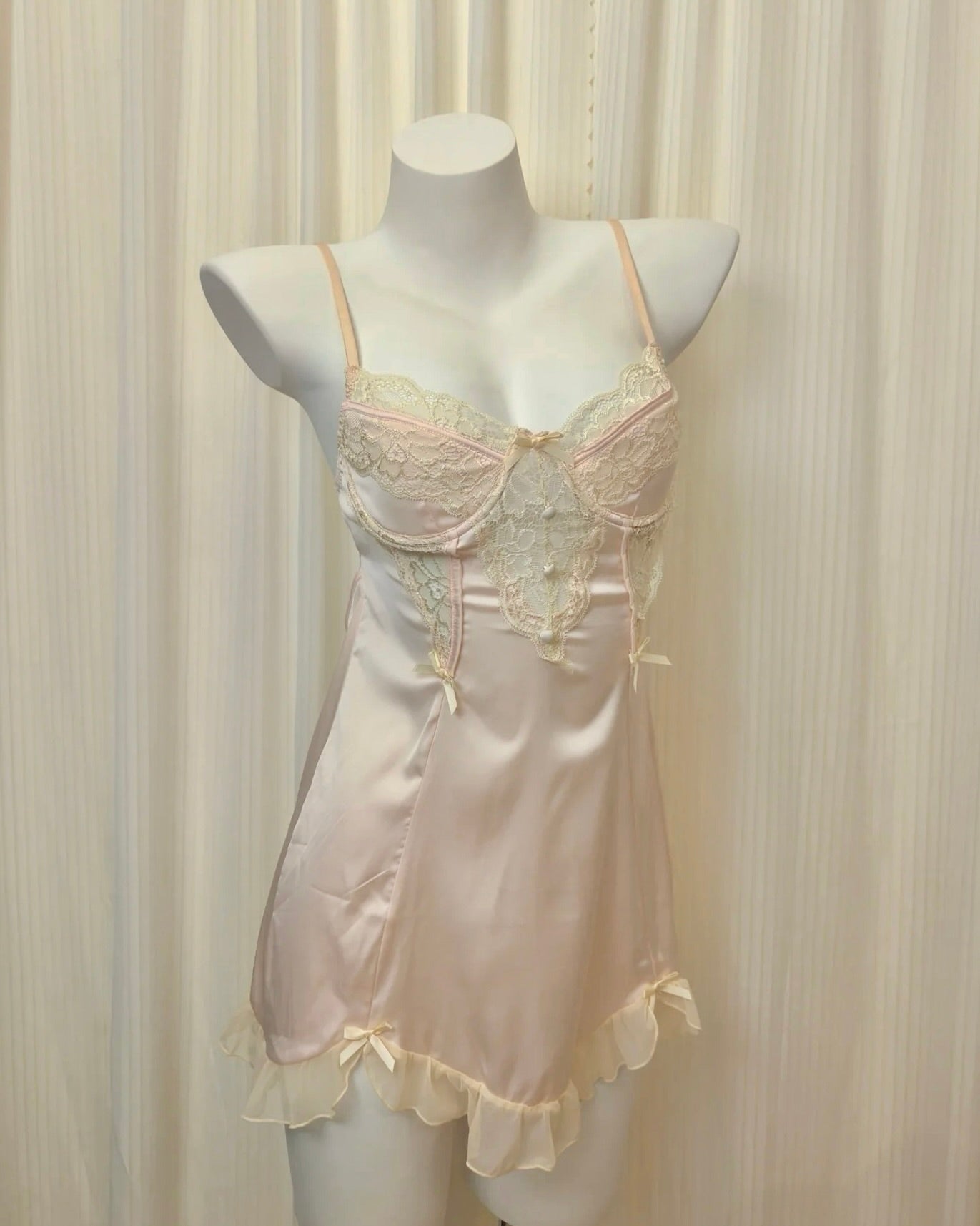 Nuisette à Armatures 'Angelique' en Rose Bébé