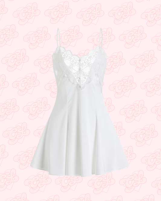 Bethany Lace Nightie in White