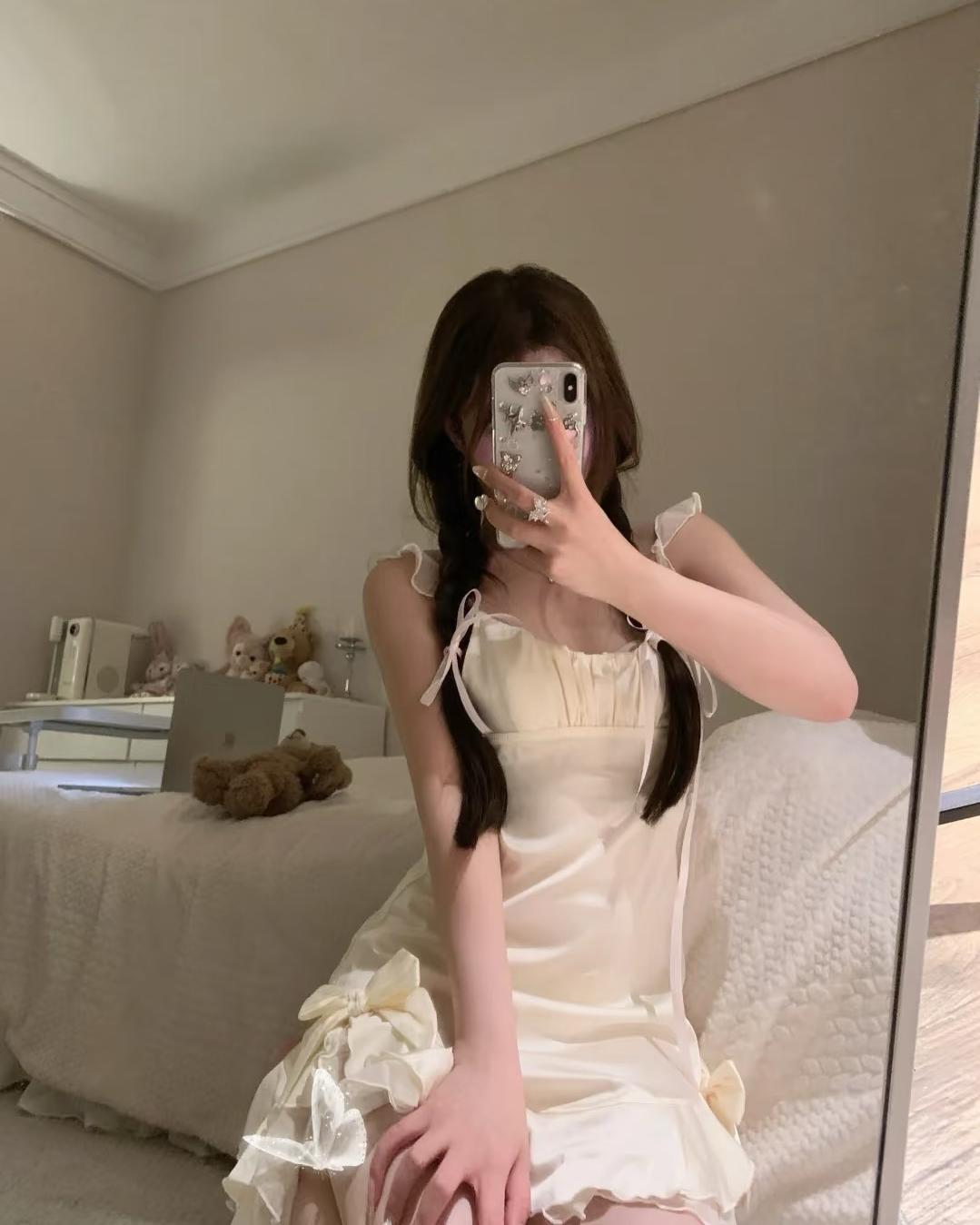 Emmie Satin Nightie in Butter Yellow