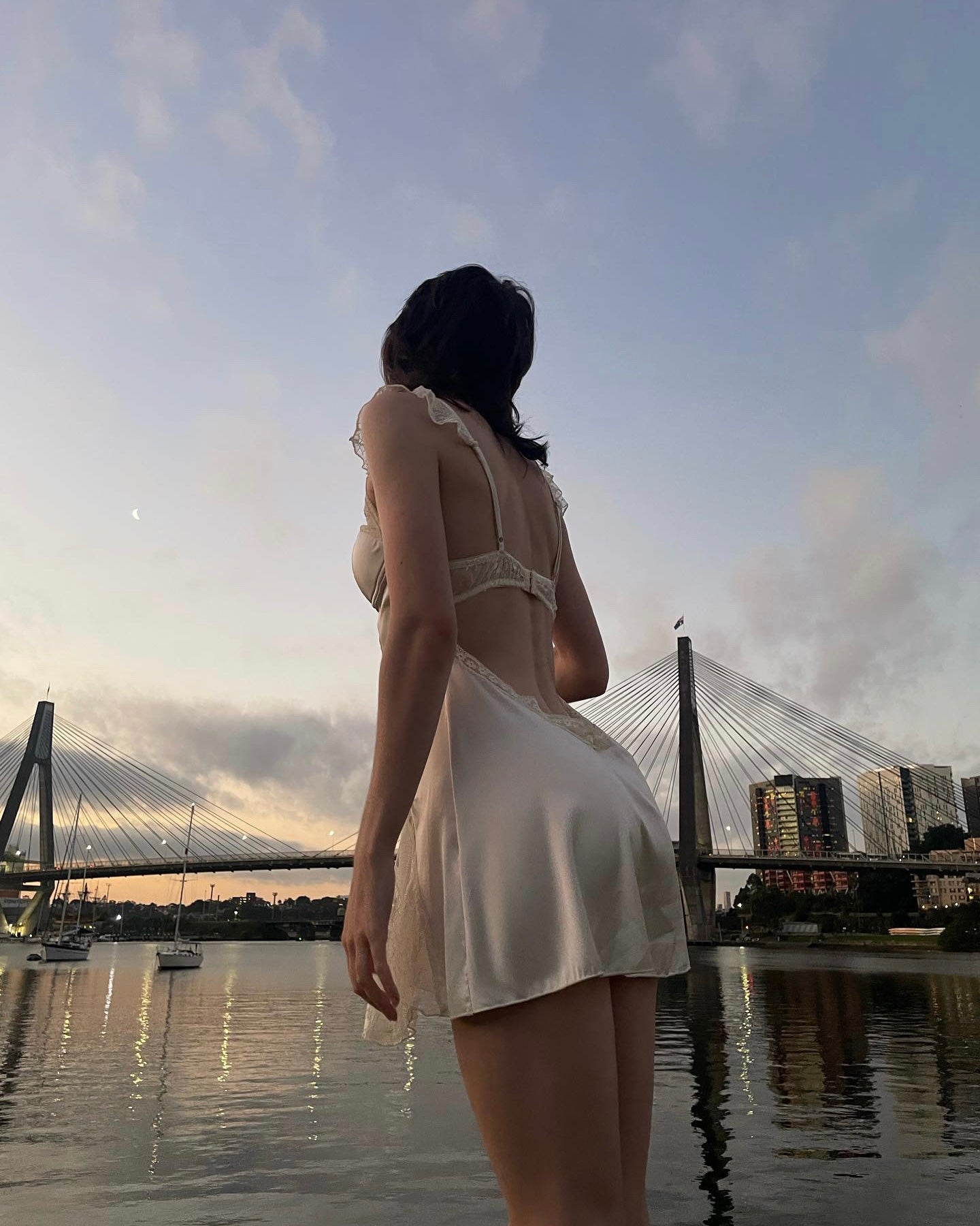 Nuisette en Satin Juliet en Ivoire