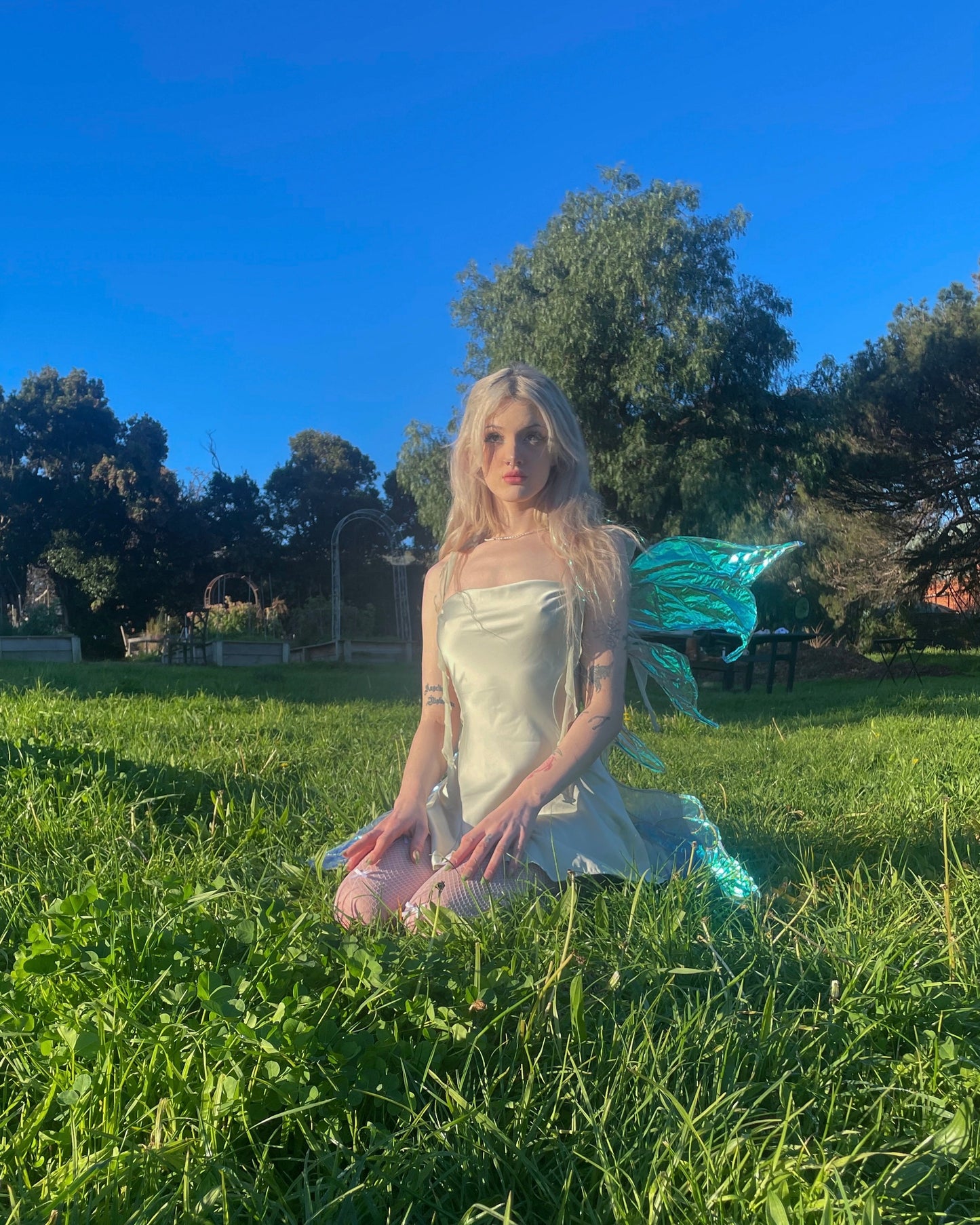 Freya Satin Nightie in Green