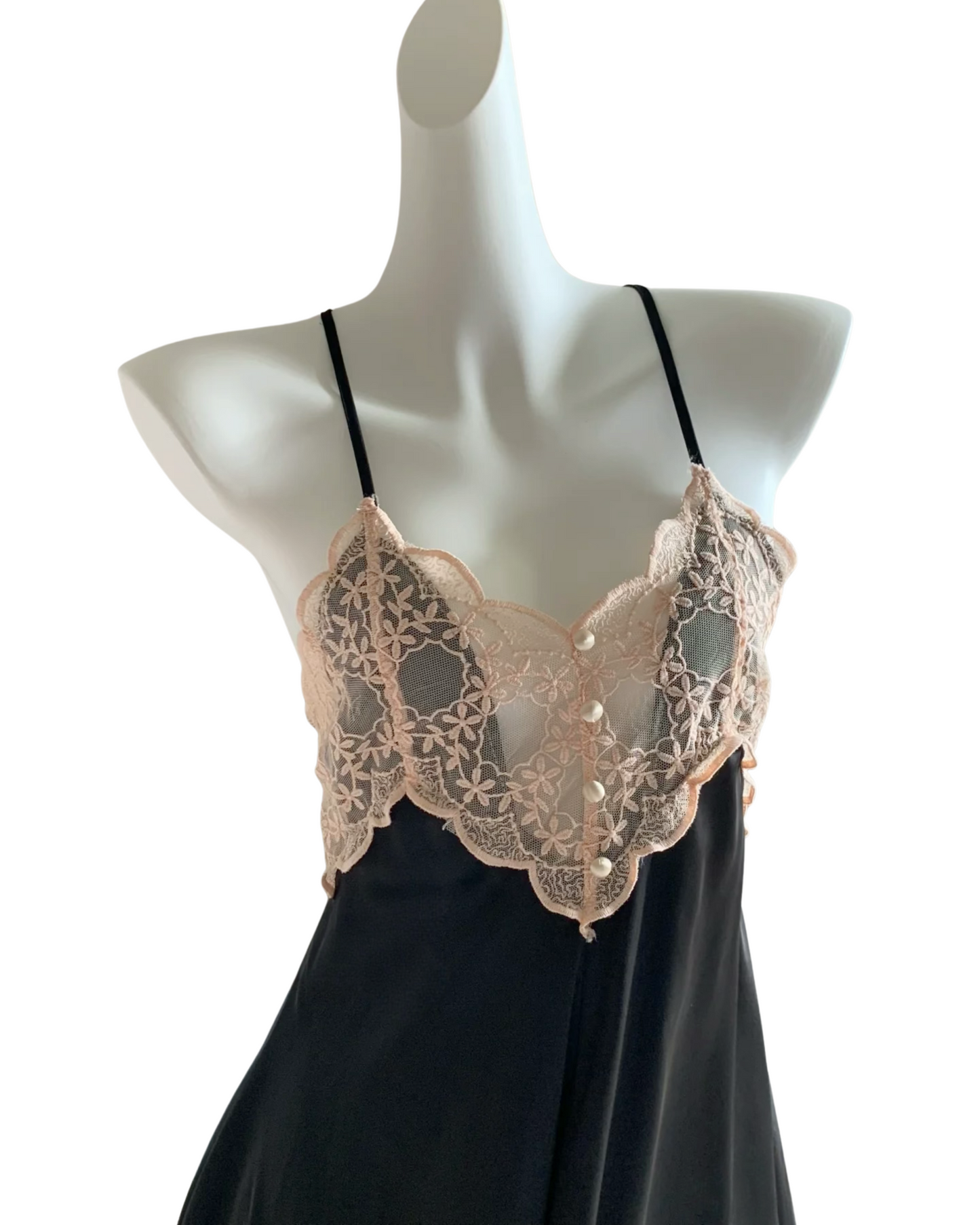 Bethany Lace Nightie in Black