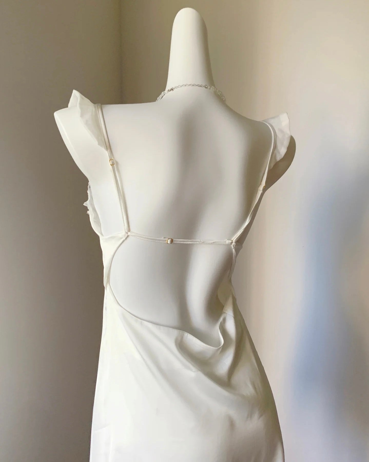 Layla Satin Nightie in White