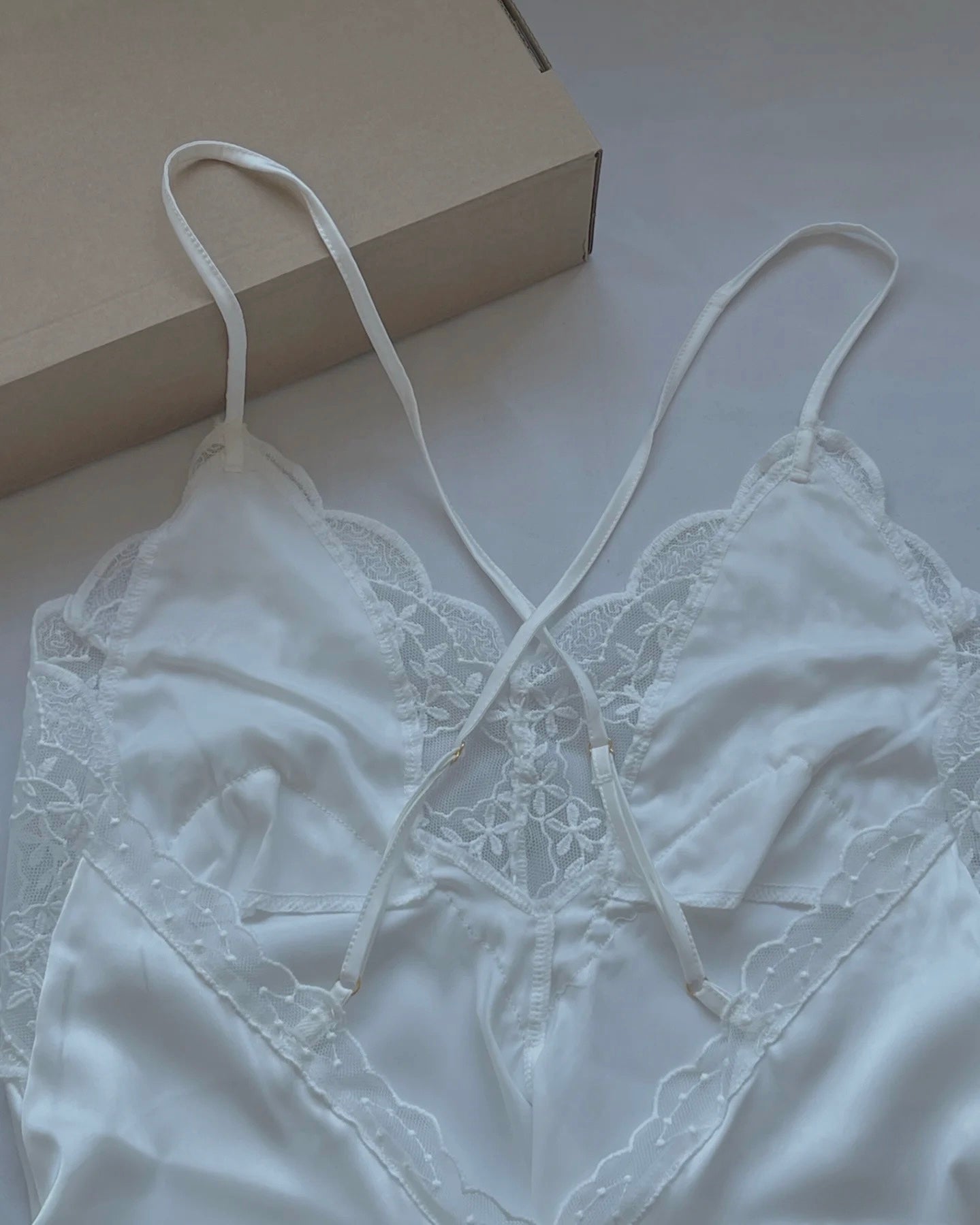 Bethany Lace Nightie in White