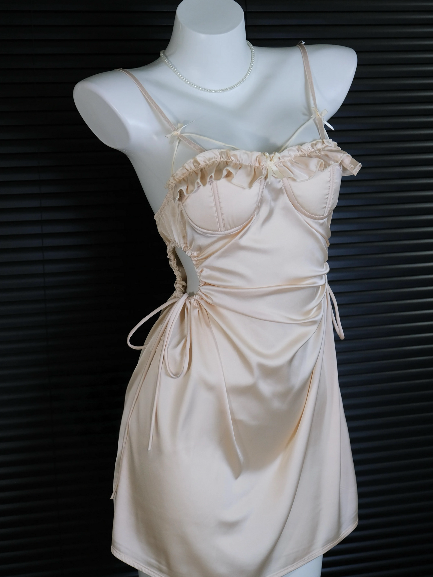 Annalise Cutout Nightie in Champagne Pink