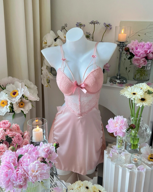 Blossom Corset Nightie in Pink