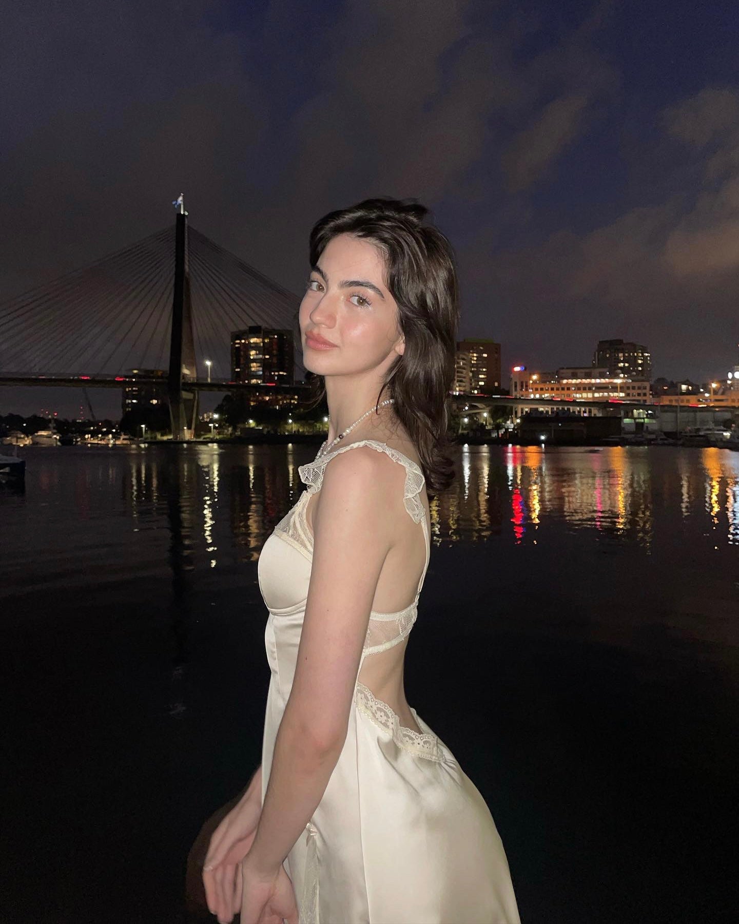 Nuisette en Satin Juliet en Ivoire