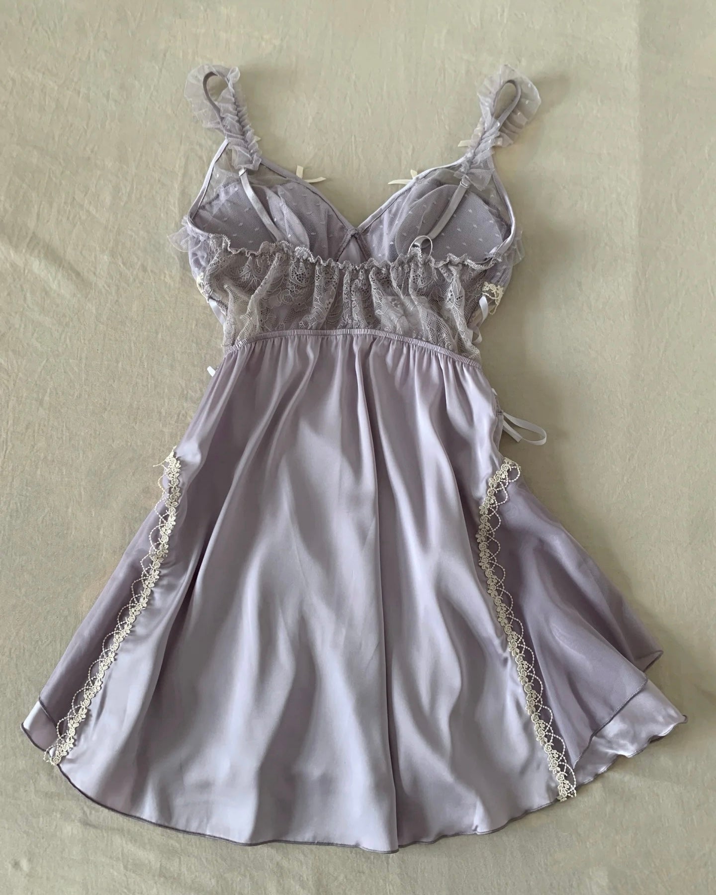 Maisie Satin Nightie in Purple