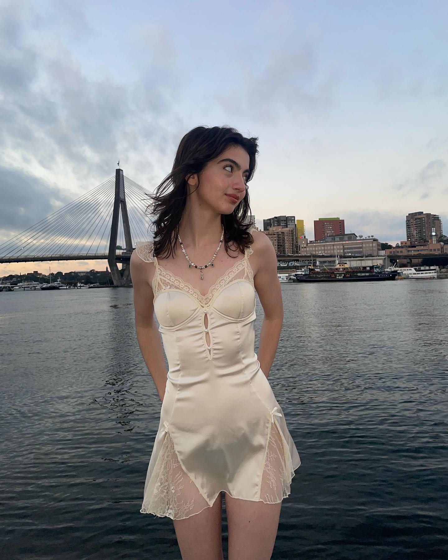 Nuisette en Satin Juliet en Ivoire