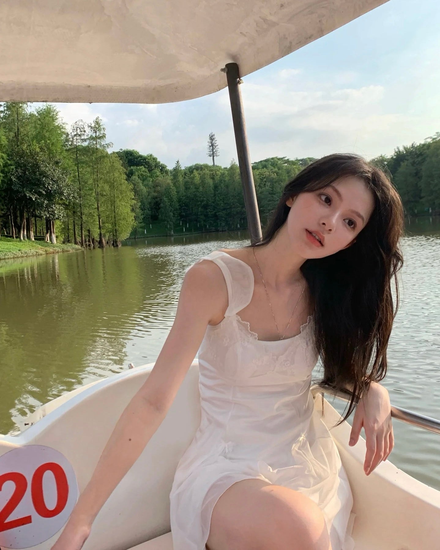 Layla Satin Nightie in White