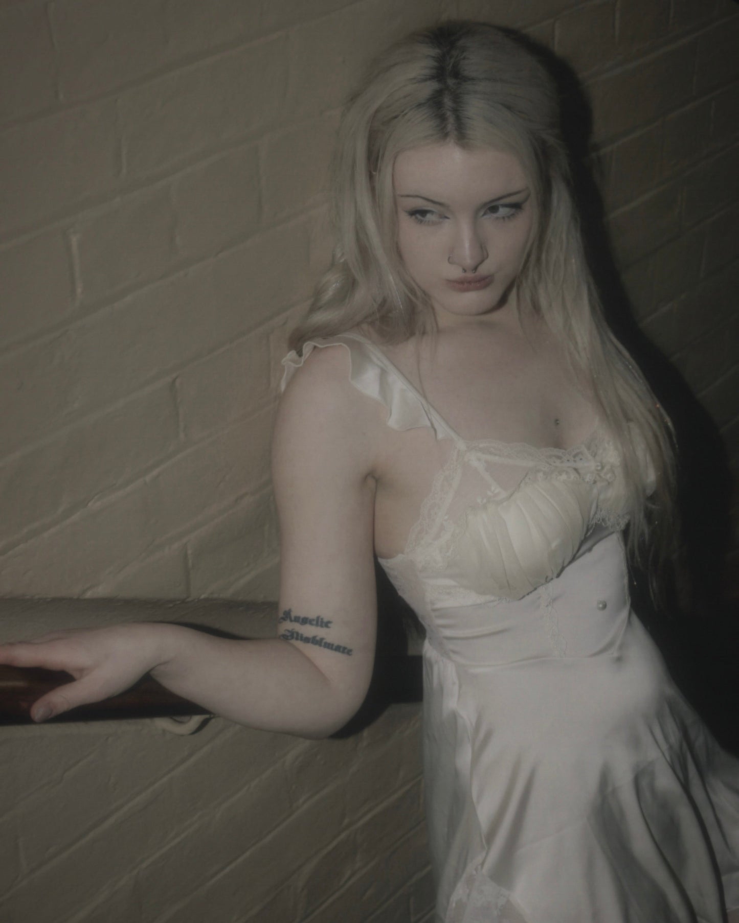 Athena Lace Nightie in Champagne Gold