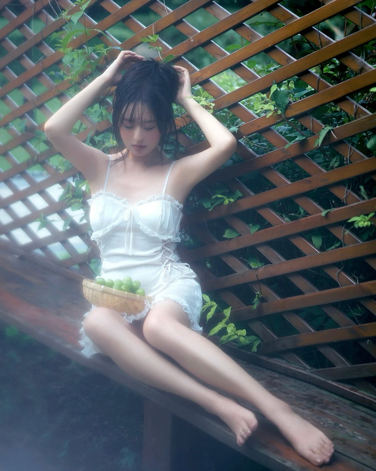 Nuisette Swan en Dentelle Ivoire