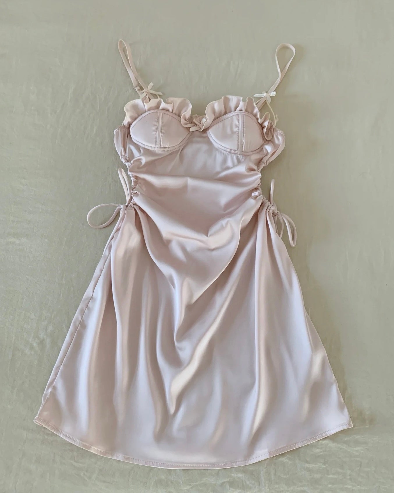 Annalise Cutout Nightie in Champagne Pink