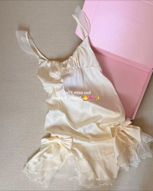 Emmie Satin Nightie in Butter Yellow