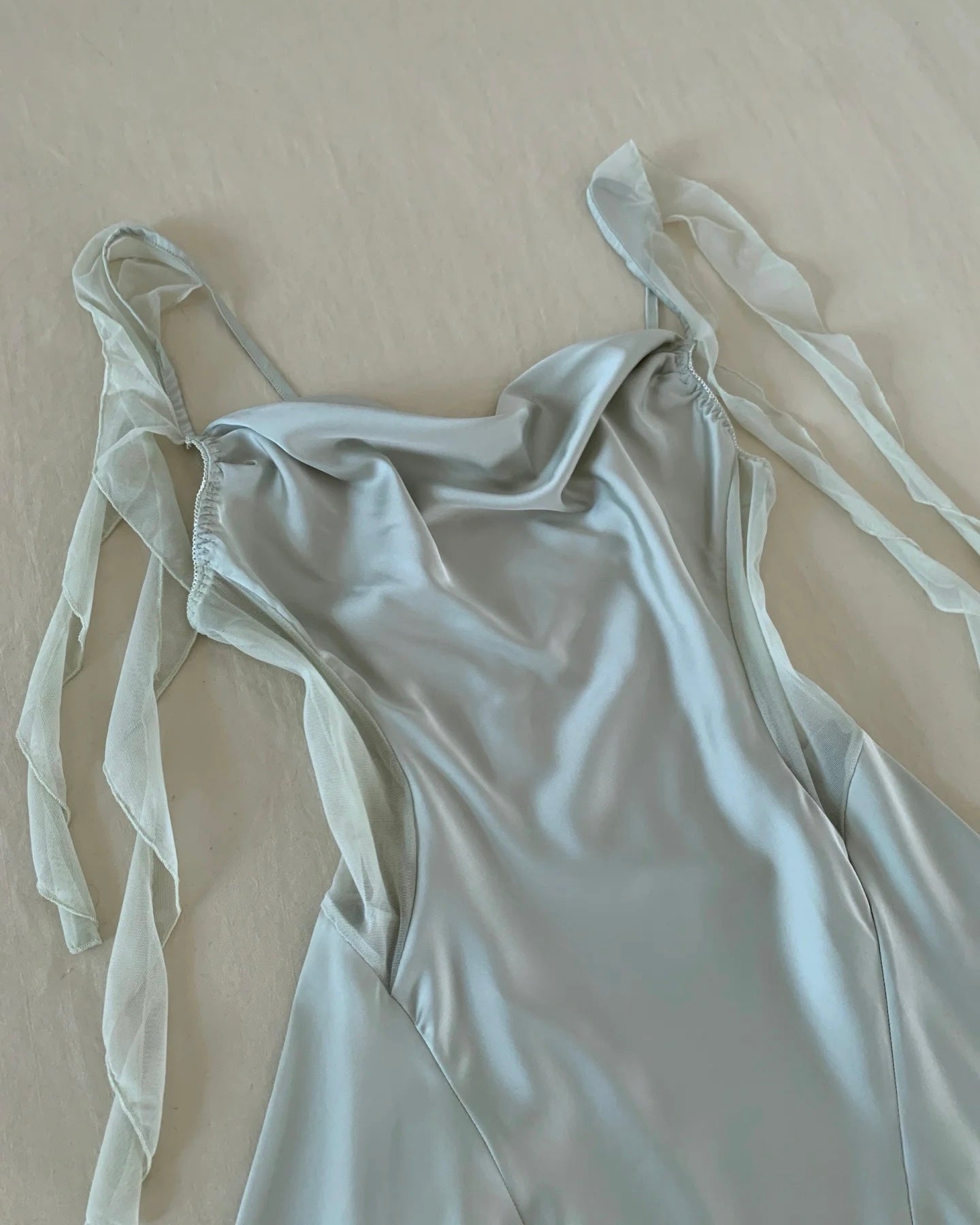 Freya Satin Nightie in Green