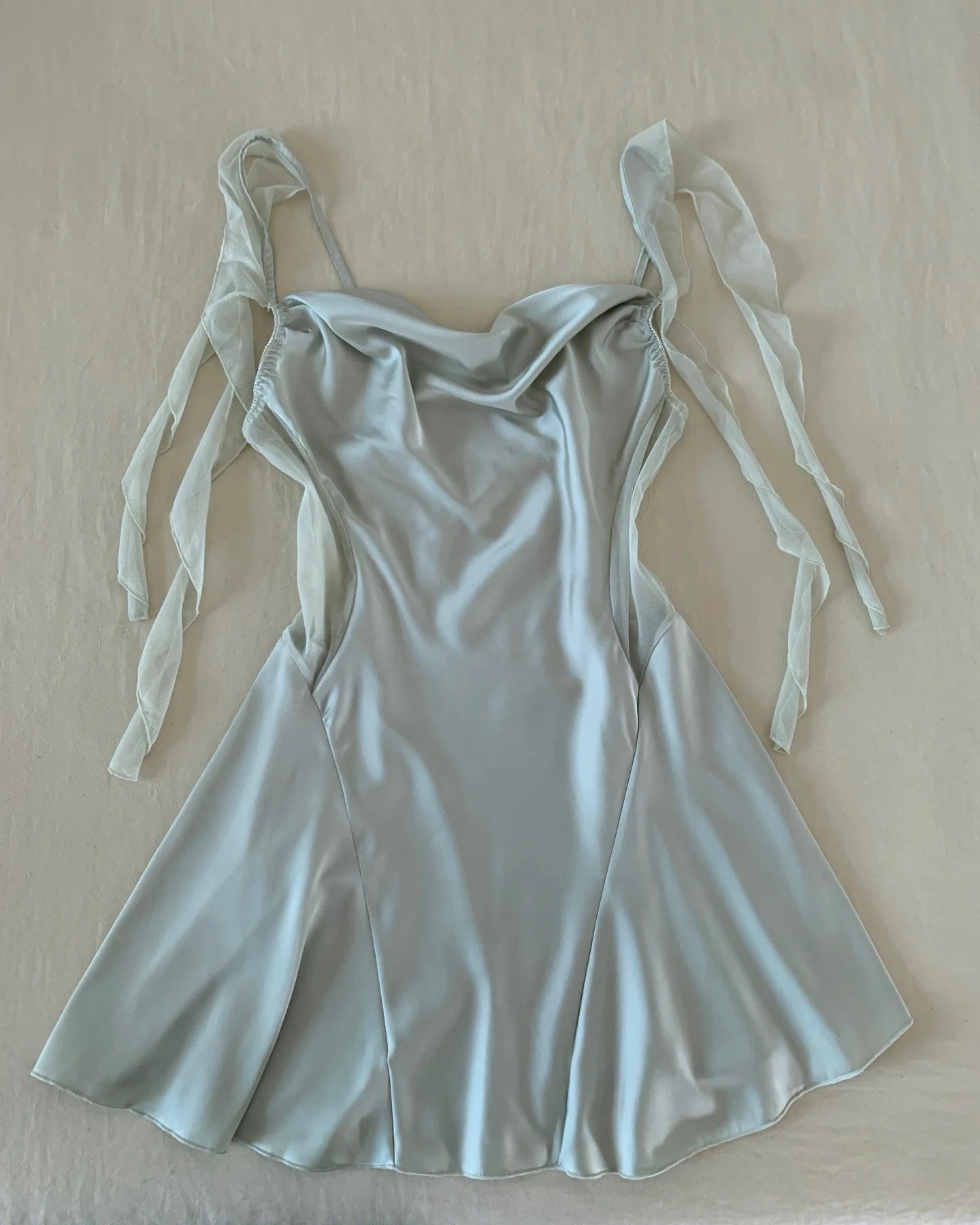 Freya Satin Nightie in Green