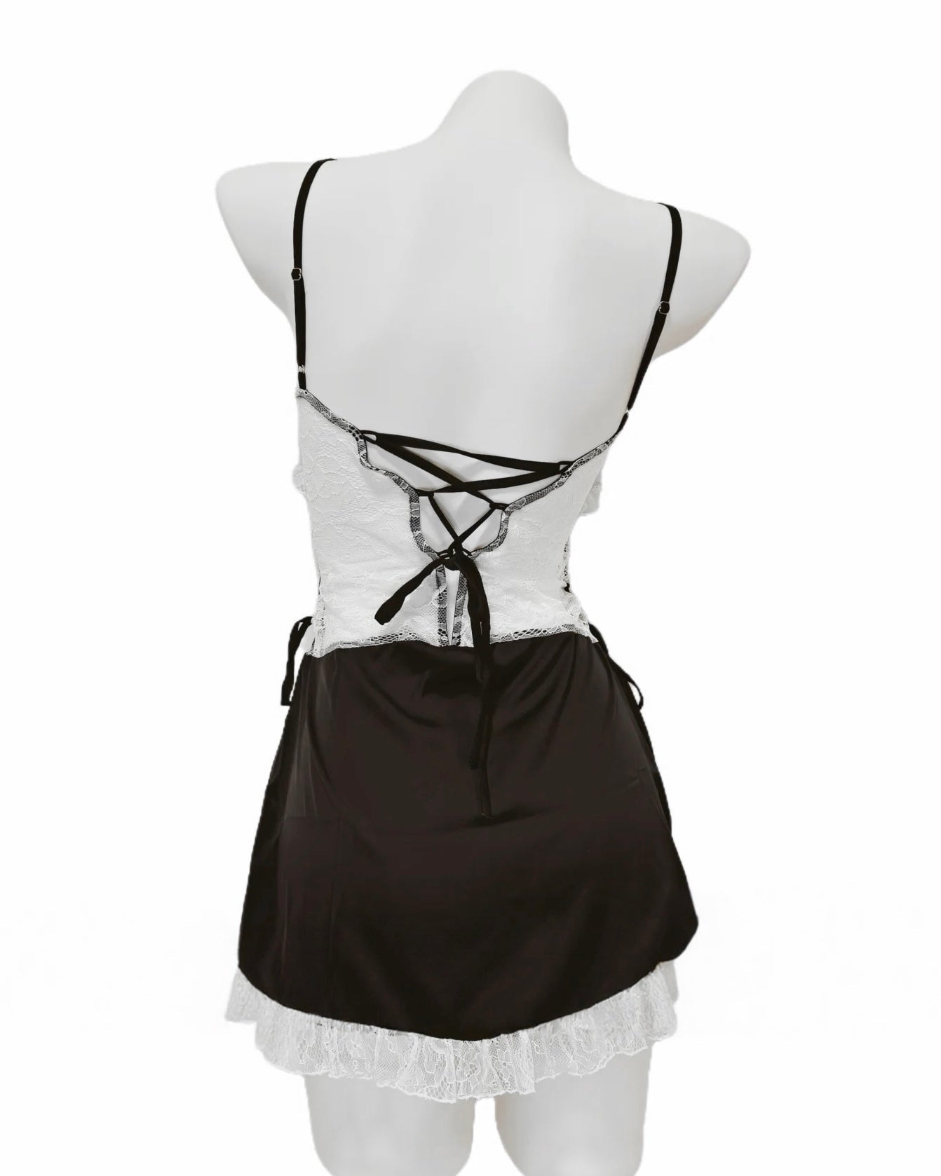 Swan Lace Nightie in Black