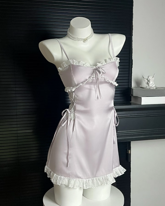 Swan Lace Nightie in Purple