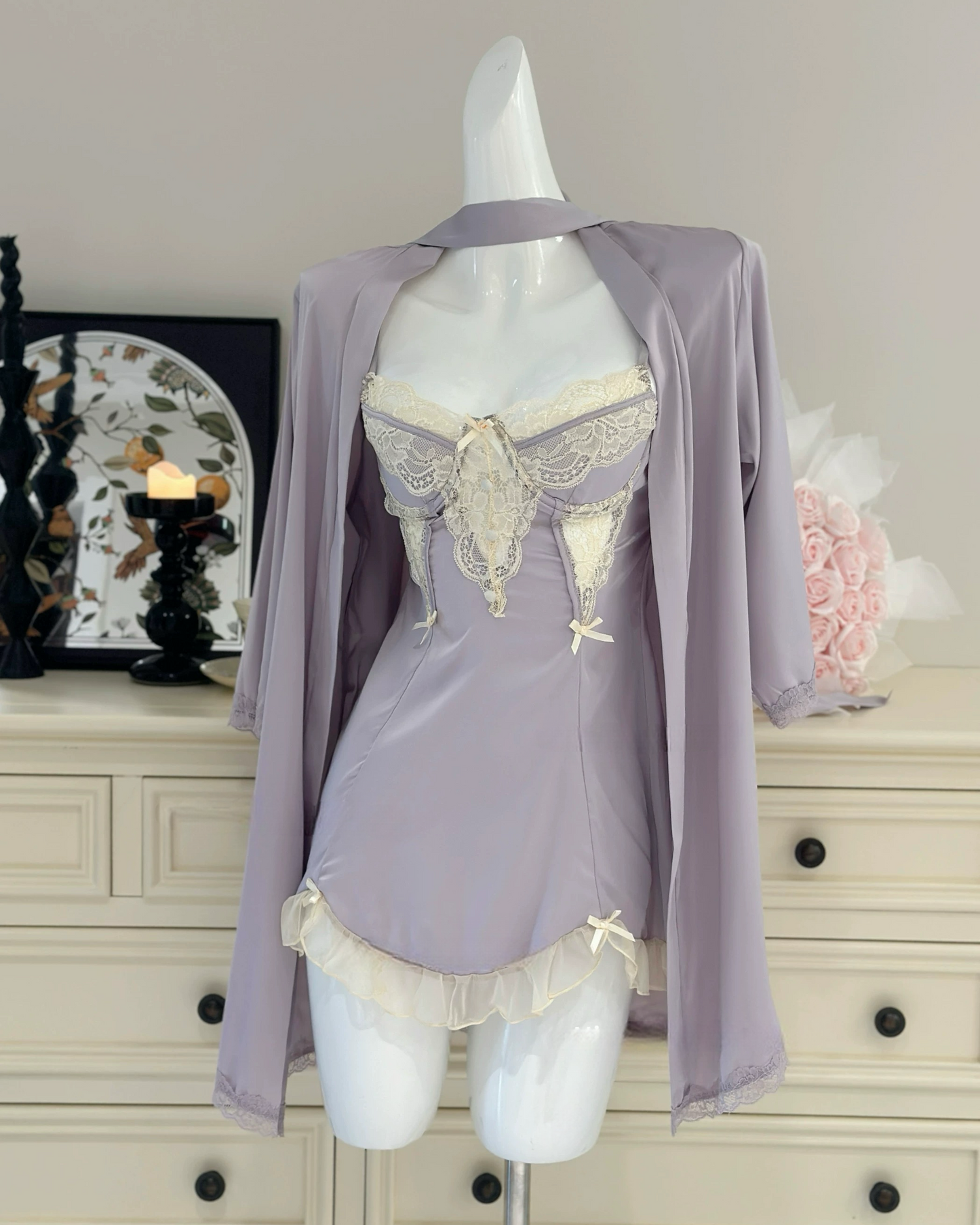 Angelique Underwire Nightie in Purple
