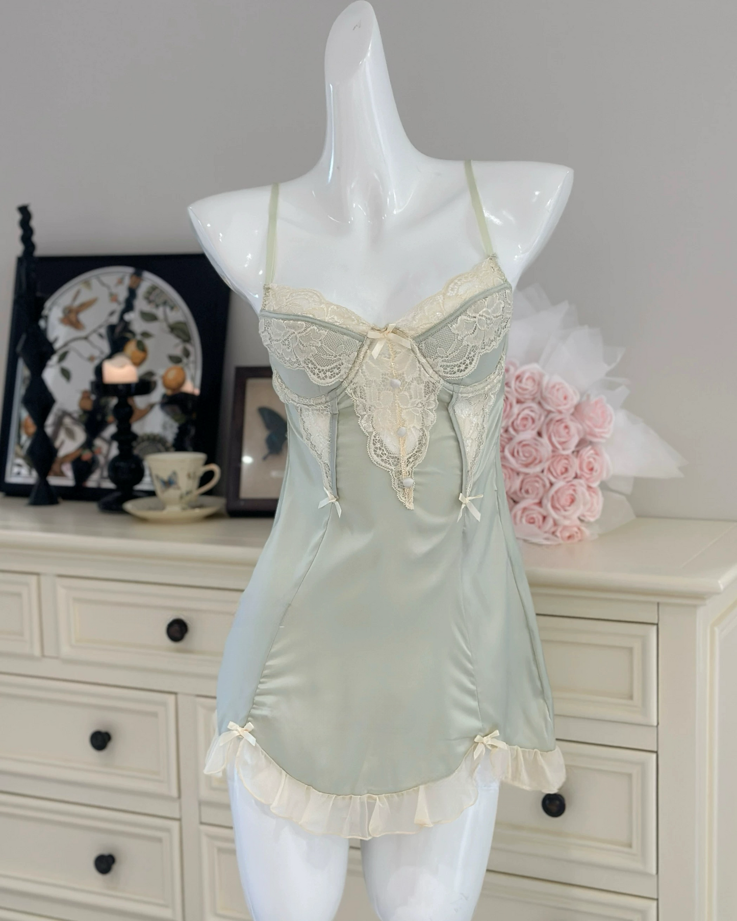 Angelique Underwire Nightie in Green